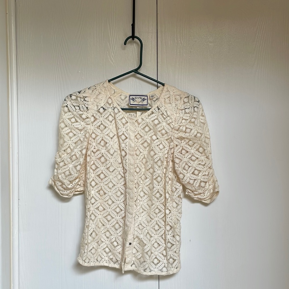 Anthropologie lace cardigan